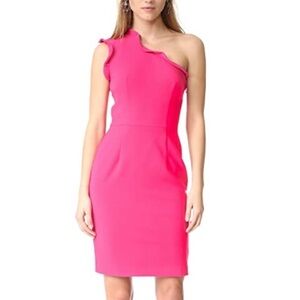 NEW Black Halo Pravella One Shoulder Pink Dress 6